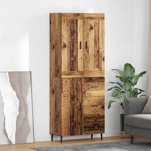vidaXL Highboard so z&aacute;suvkou 2 pcs Star&eacute; drevo Kompozitn&eacute; drevo
