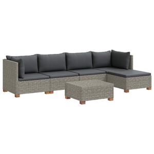 vidaXL 6 ks Ratanov&aacute; lounge s&uacute;prava s vank&uacute;&scaron;mi GENDT Pr&iacute;rodn&yacute; ratan