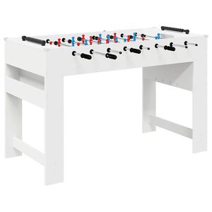 vidaXL Stoln&yacute; futbal Biely 125 x 60,5 x 80 cm Kompozitn&eacute; drevo