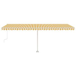 vidaXL Elektrick&aacute; mark&iacute;za 6 x 3 m Žlt&yacute; a biely p&aacute;sik 100% polyester
