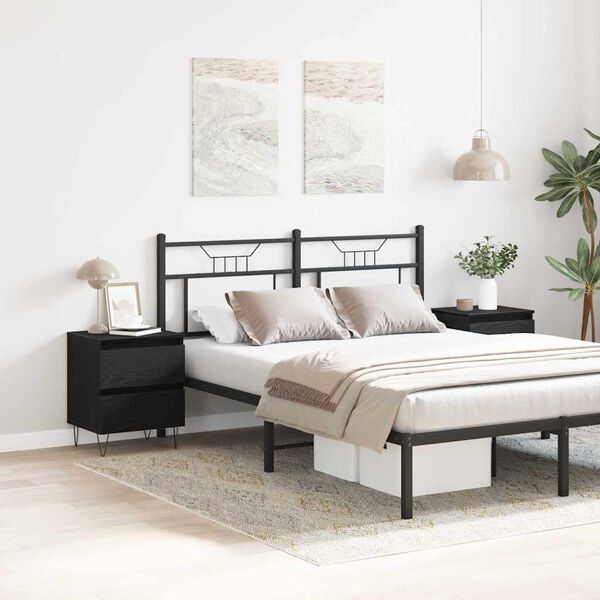 vidaXL Nočn&yacute; stol&iacute;k 2 pcs Čierny dub 40 x 35 x 50 cm Kompozitn&eacute; drevo