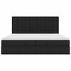 vidaXL Postel s &uacute;ložn&yacute;m prostorem a matrac&iacute; Čierna 200 x 200 cm