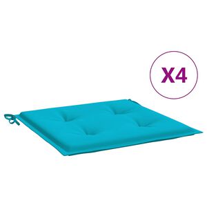 vidaXL Podložky na z&aacute;hradn&eacute; stoličky 4 ks tyrkysov&eacute; 40x40x3 cm l&aacute;tka