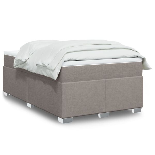 vidaXL Boxspring posteľ s matracom sivohned&aacute; 120x190 cm l&aacute;tka