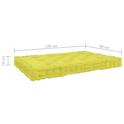 vidaXL Podlahové podložky na paletový nábytok 5 ks jablkovo-zelené bavlna