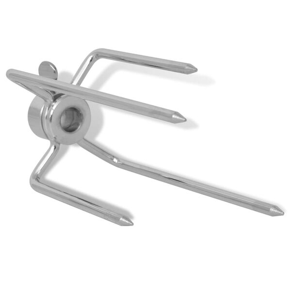 vidaXL BBQ vidlice na ražeň, 2 ks, oceľové