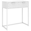 vidaXL Konzolov&yacute; stol&iacute;k biela 72x35x75 cm oceľ
