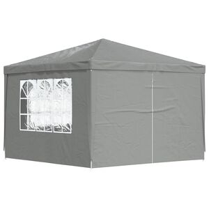 vidaXL P&aacute;rty stan 300 x 300 x 255 cm Svetlosiv&aacute; PE a oceľ