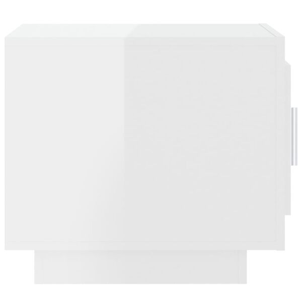 vidaXL Konferenčn&yacute; stol&iacute;k leskl&yacute; biely 51x50x45 cm spracovan&eacute; drevo