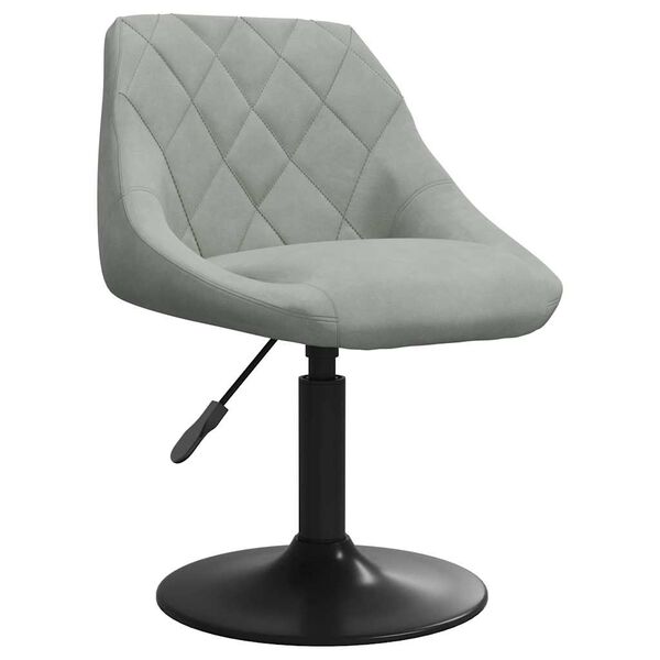 vidaXL Jedálenská stolička bledosivá zamatová