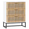 vidaXL Komoda biela 60x30x75 cm kompozitn&eacute; drevo