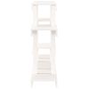 vidaXL Stojan na rastliny biely 104,5x25x77,5 cm masívna borovica