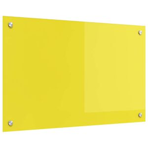 vidaXL Kuchynsk&yacute; obklad Žlt&aacute; 80 x 50 cm tvrden&eacute; sklo
