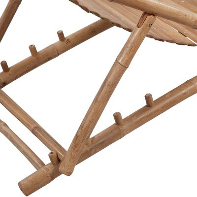vidaXL Vonkajšie kreslo na terasu s opierkou na nohy, bambus