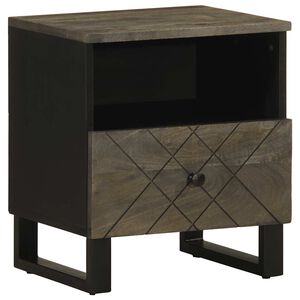 vidaXL Nočn&yacute; stol&iacute;k, čierny 40x33x46 cm, mangov&yacute; mas&iacute;v