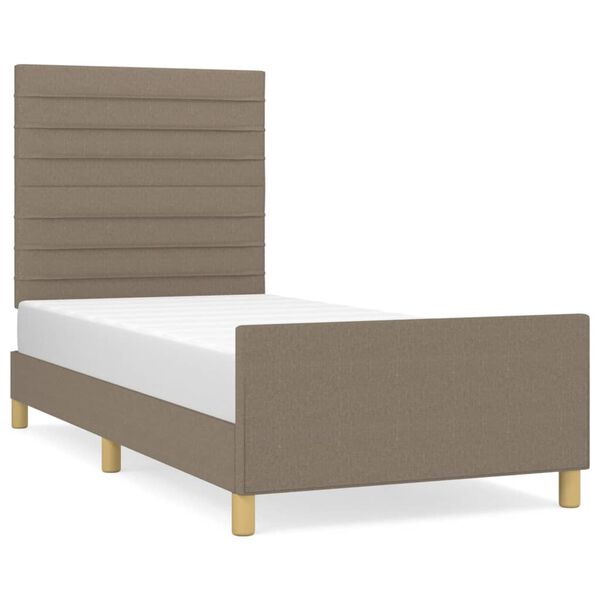 vidaXL R&aacute;m postele bez matraca Taupe 90x190 cm L&aacute;tka