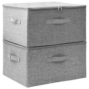 vidaXL &Uacute;ložn&eacute; boxy 2 ks l&aacute;tkov&eacute; 43x34x23 cm siv&eacute;