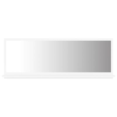 vidaXL Kúpeľňové zrkadlo, biele 100x10,5x37 cm, kompozitné drevo