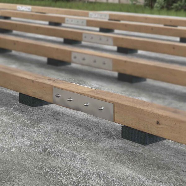 vidaXL Pad z gumov&yacute;ch gran&uacute;l na dvor Čierny 9 x 9 x 0,3 cm Guma