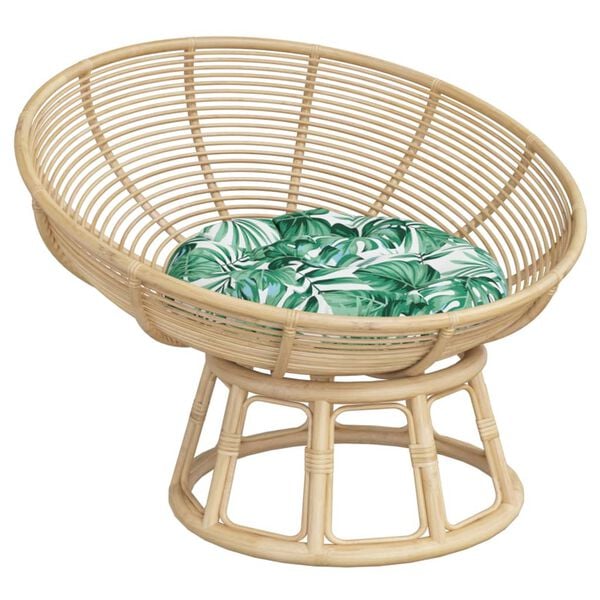 vidaXL Okr&uacute;hly vank&uacute;&scaron; listov&yacute; vzor &Oslash; 60 x 11 cm oxfordsk&aacute; l&aacute;tka