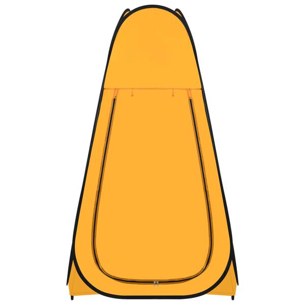 vidaXL Samorozkladací sprchový stan, žltý