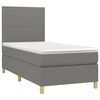 vidaXL Boxspring posteľ s matracom tmavosiv&aacute; 90x200 cm l&aacute;tka