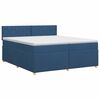 vidaXL Posteľ boxspring s matracom Modr&aacute; 200 x 200 cm L&aacute;tka