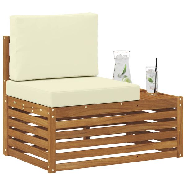 vidaXL Vonkaj&scaron;ia koncov&aacute; pohovka s vank&uacute;&scaron;om Pr&iacute;rodn&aacute; 91 x 63 x 73 cm