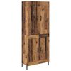 vidaXL Highboard Staré drevo 69,5 x 34 x 180 cm Kompozitné drevo