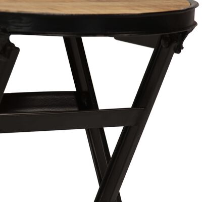 vidaXL Stôl so skladacou stoličkou, masívne mangovníkové drevo 115x50x76 cm