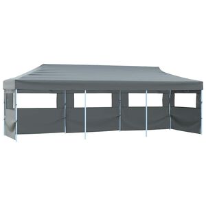 vidaXL Skladac&iacute; p&aacute;rty stan s 5 bočn&yacute;mi stenami 870x291x315 cm antracitov&yacute;