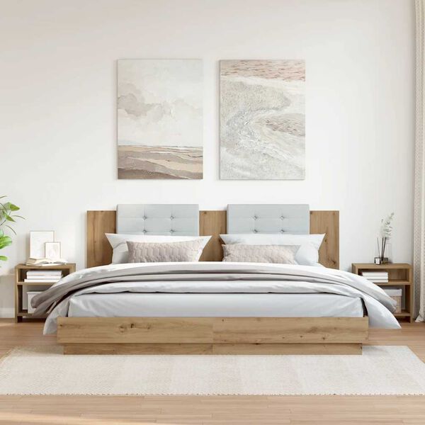 vidaXL Nočné stolíky 2 ks dub artisian 40x30x40 cm kompozitné drevo