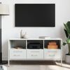 vidaXL TV skrinka biela 100,5x39x50,5 cm oceľ