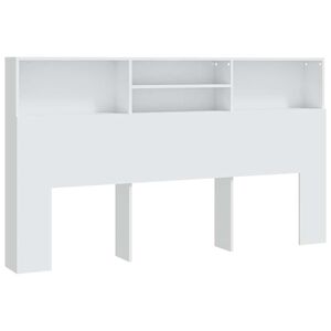 vidaXL Čelo postele so skrinkou biele 180x19x103,5 cm