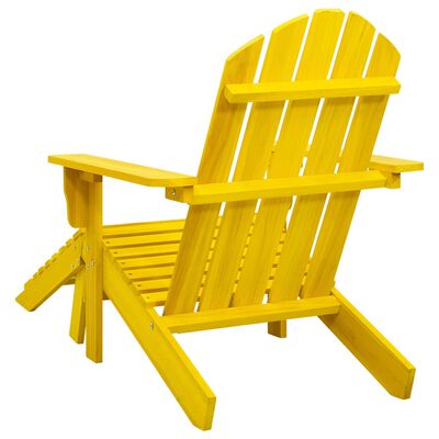 vidaXL Záhradná stolička Adirondack s otomanom jedľový masív žltá