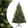 vidaXL Umel&yacute; skladac&iacute; vianočn&yacute; stromček 300 LED di&oacute;d Zelen&aacute; 240 cm