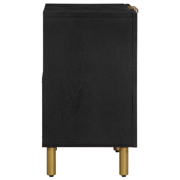 vidaXL K&uacute;peľňov&aacute; skrinka um&yacute;vadlo čierna 62x33x58 cm kompozitn&eacute; drevo