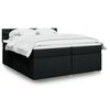 vidaXL Boxspring posteľ s matracom čierna 200x200 cm l&aacute;tka