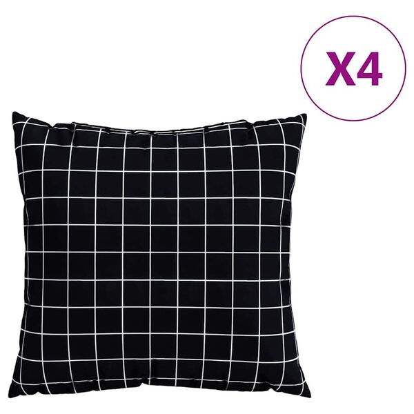 vidaXL Rozhadzovacie vank&uacute;&scaron;e Kockovan&yacute; 4 pcs Čierna kocka 50 x 50 cm