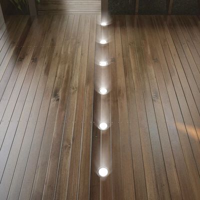 vidaXL Podlahové LED svetlá 6 ks, teplé biele