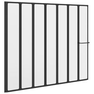 vidaXL Sprchov&aacute; z&aacute;stena Čierna 168 x 140 cm Hlin&iacute;k