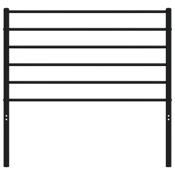 vidaXL Kovov&eacute; n&aacute;hradn&eacute; čelo postele čierne 80 cm