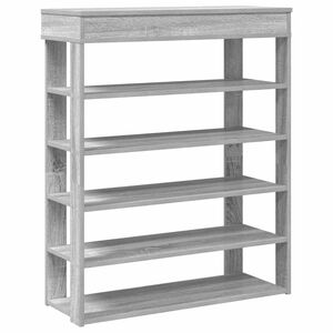 vidaXL Reg&aacute;l na top&aacute;nky siv&yacute; sonoma 80x30x98 cm kompozitn&eacute; drevo