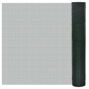 vidaXL Dr&ocirc;ten&eacute; pletivo, pozinkovan&eacute; a potiahnut&eacute; PVC 10x1 m, zelen&eacute;