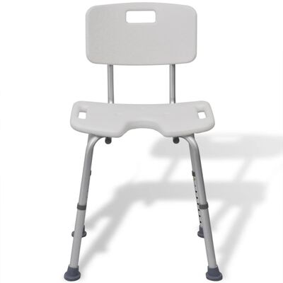 vidaXL Sprchovacia stolička, hliníková, biela