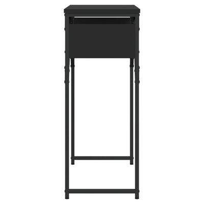 vidaXL Konzolový stolík s policou čierny 75x30x75 cm kompozitné drevo