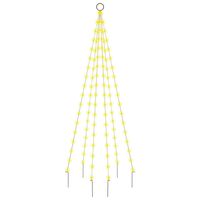vidaXL Vianočný stromček na stožiar teplé biele svetlo 108 LED 180 cm
