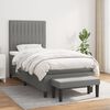 vidaXL Boxspring posteľ s matracom tmavosiv&aacute; 100x200 cm l&aacute;tka
