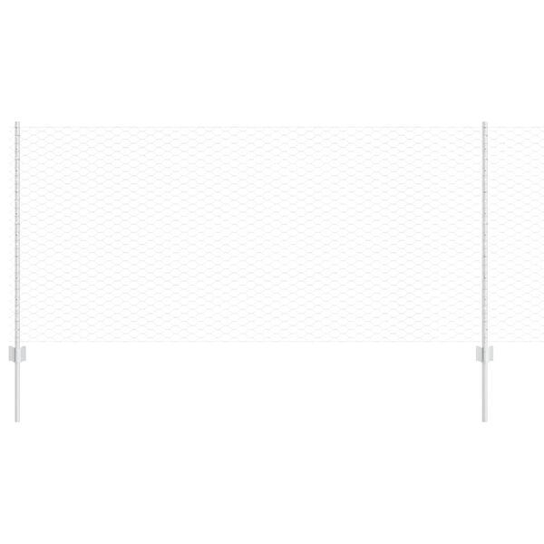 vidaXL Plot s podperou Strieborn&aacute; 1 x 50 m Oceľ