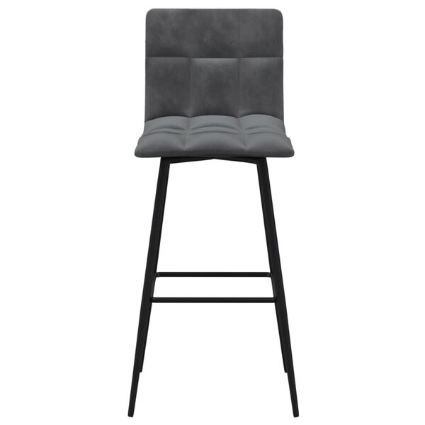 vidaXL Barov&eacute; stoličky 2 ks tmavosiv&eacute; zamatov&eacute;